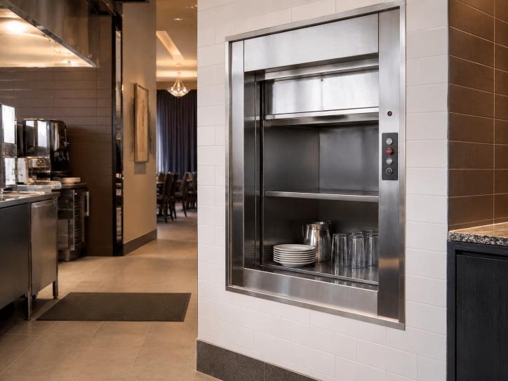 Dumbwaiter door opening